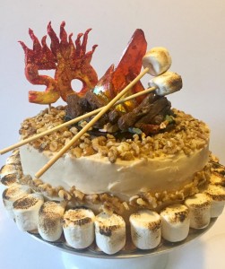 50th Birthday - Apple Cardamon Cake Bonfire Cake