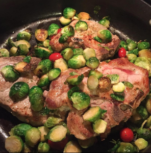 Bone-in-Seared-Pork Chops-with-Braised-Brussel-Sprouts 