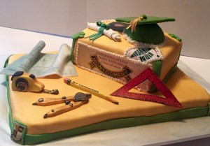 Graduation Cake - Strawberry Shortcake and Chocolate Peanut Butter 