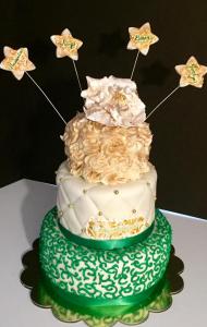 Graduation Cake for Four lovely young ladies - Vanilla Cake with Chocolate Buttercream filling