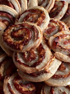 Ham and Rosemary Cheese Pinweels       