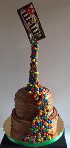 M&M Cake - Vanilla cake with chocolate buttercream