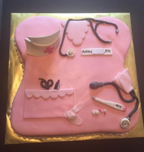 Nursing School Graduation Cake - Strawberry Shortcake      