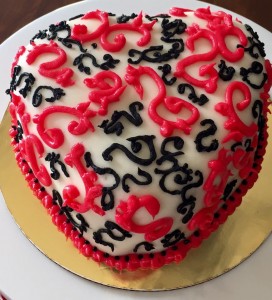 Red Velvet Valentines Day Cake                