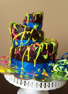 Tipsy Turvey Cake - Vanilla with lemon raspberry filling          