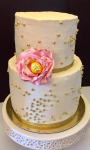 Vanilla Cake with Fresh Strawberry Filling for a special Bride to Be
